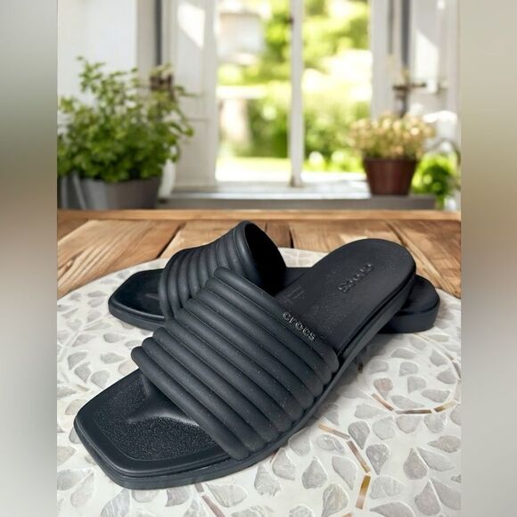 CROCS Women's Miami Slip On Slides Sandals - Picture 4 of 14